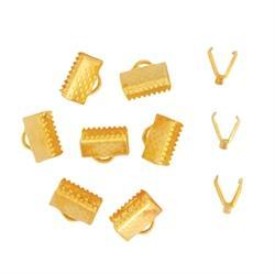 AussieSuperStore Jewellery Making Supplies Gold JF Ribbon Clamp 10mm (in 2 colors) JF Ribbon Clamp 10mm | Jewellery Making Accessories 9323823159962 JF1010